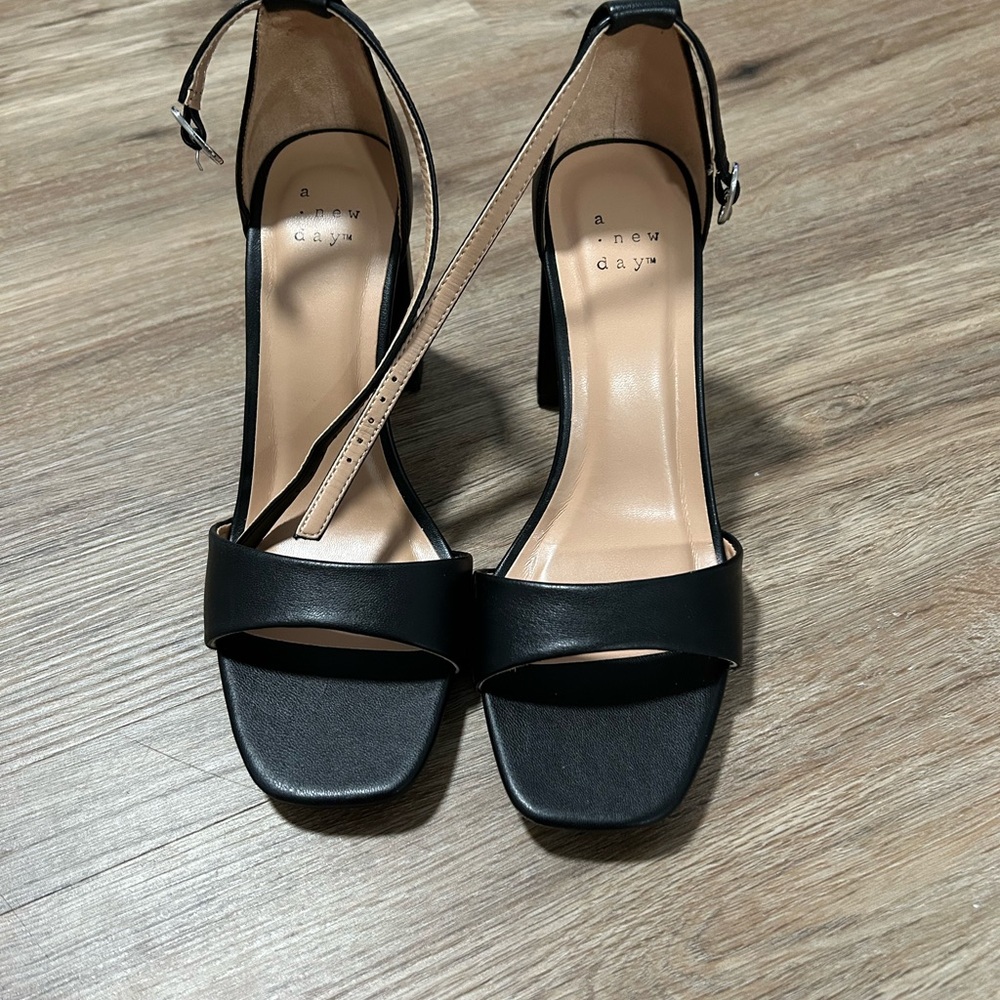 A New Day Black Block Heels